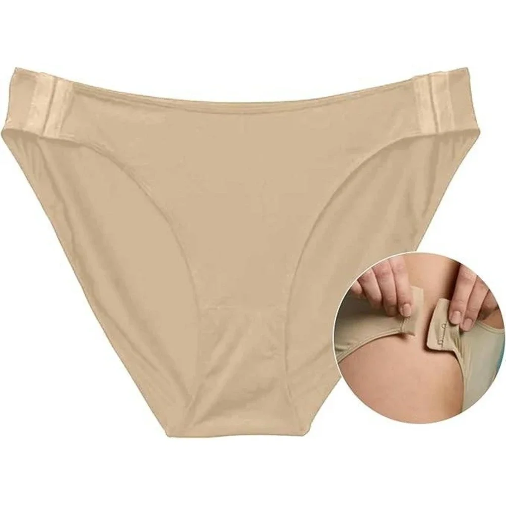 Adaptive Underwear 2PK Bikini Cut -Side Fasteners Easy DressingSz Lg 10/12 #7217